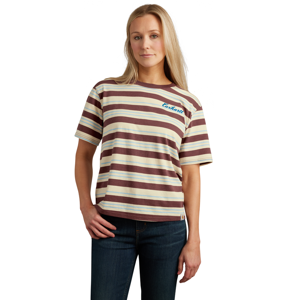 Carhartt TK6908 Women's Tencel™ Loose Fit Striped T-Shirt