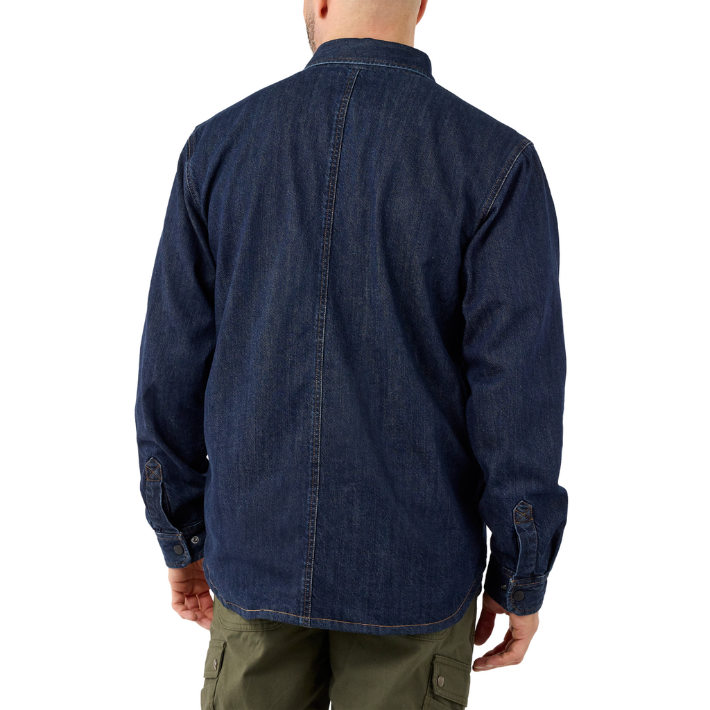 Carhartt TJ5605 Denim Fleece lined shirt Jac Pioneer Outfitters