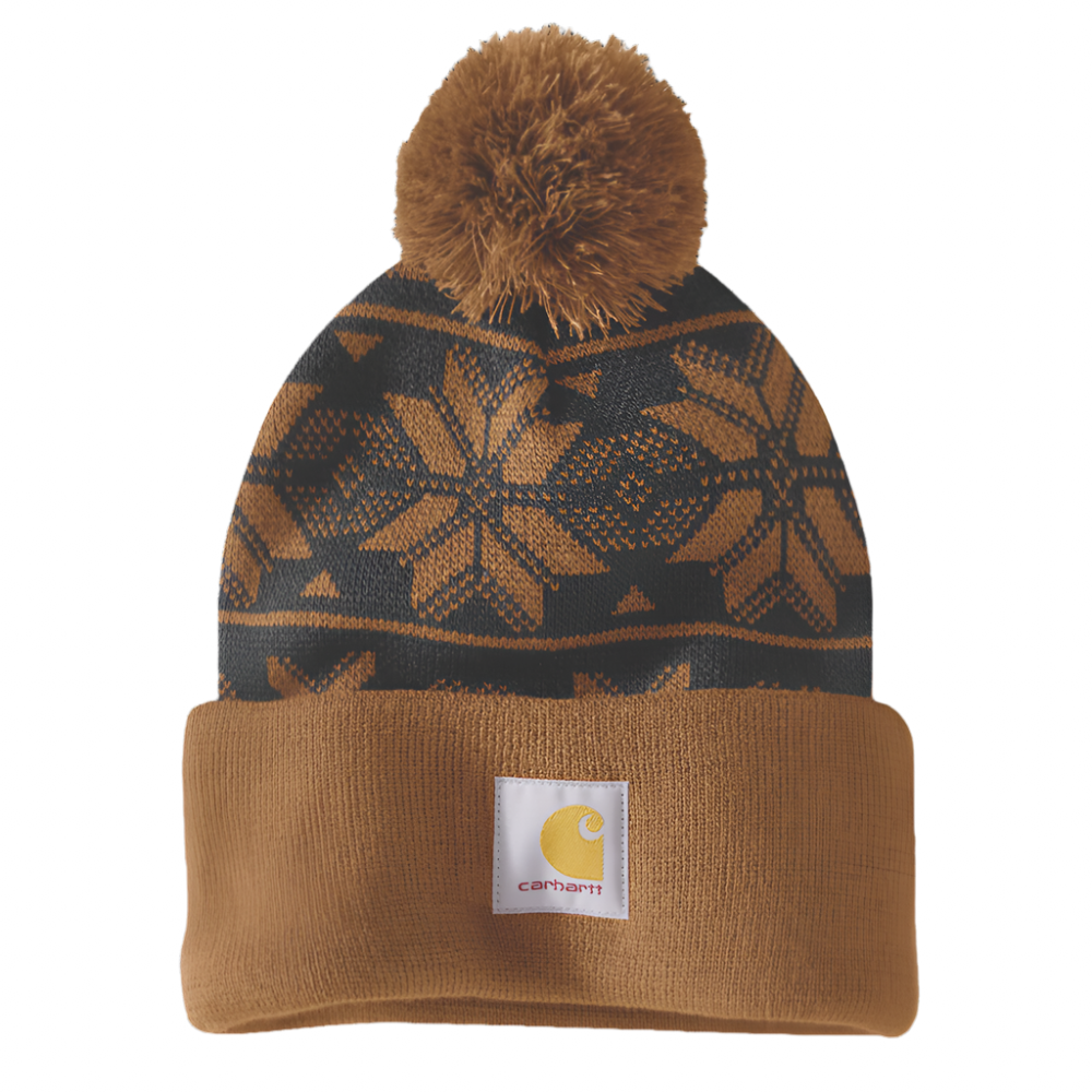 Carhartt AH6647 Knit Pom Jacquard Beanie