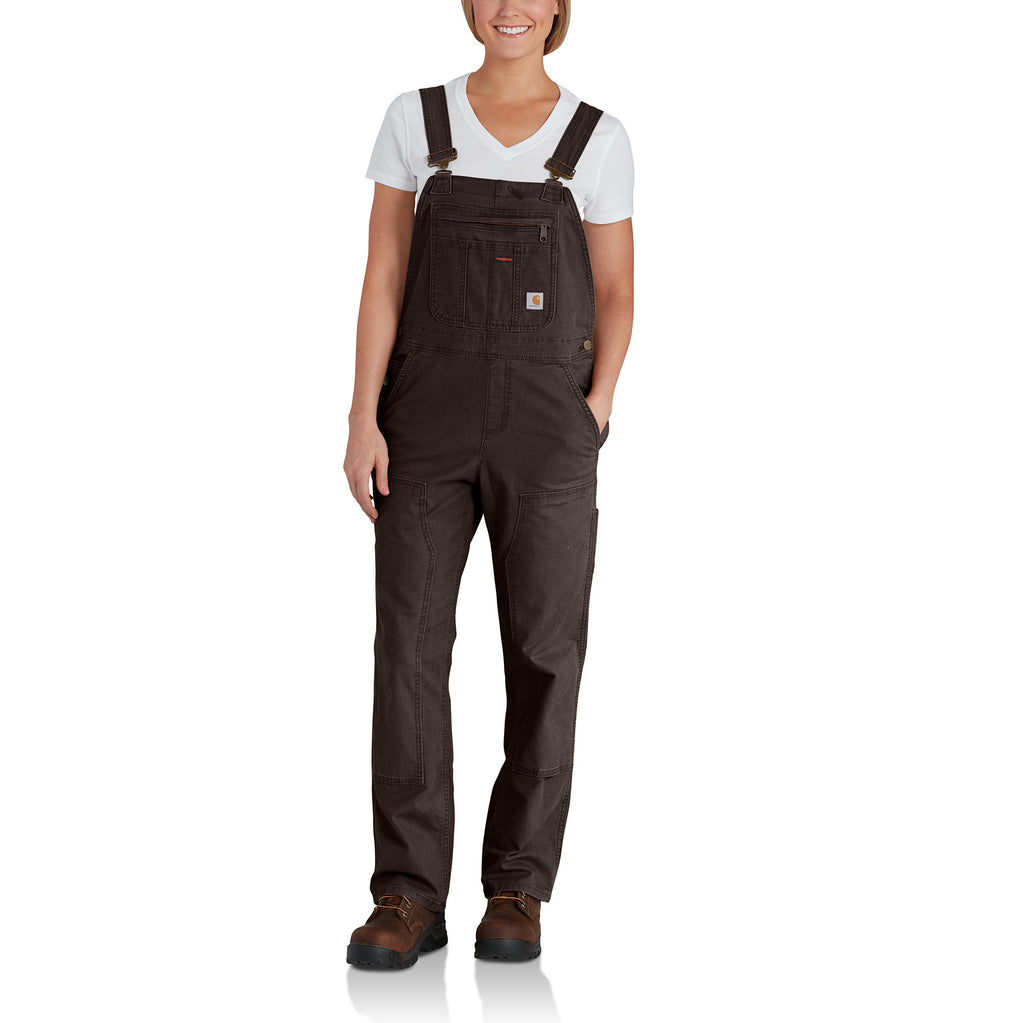 Carhartt 102438 Women's Double Front Bib Dark Brown