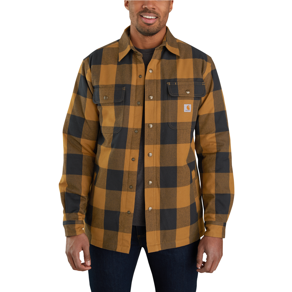 Carhartt fleece lined shirt jacket best sale