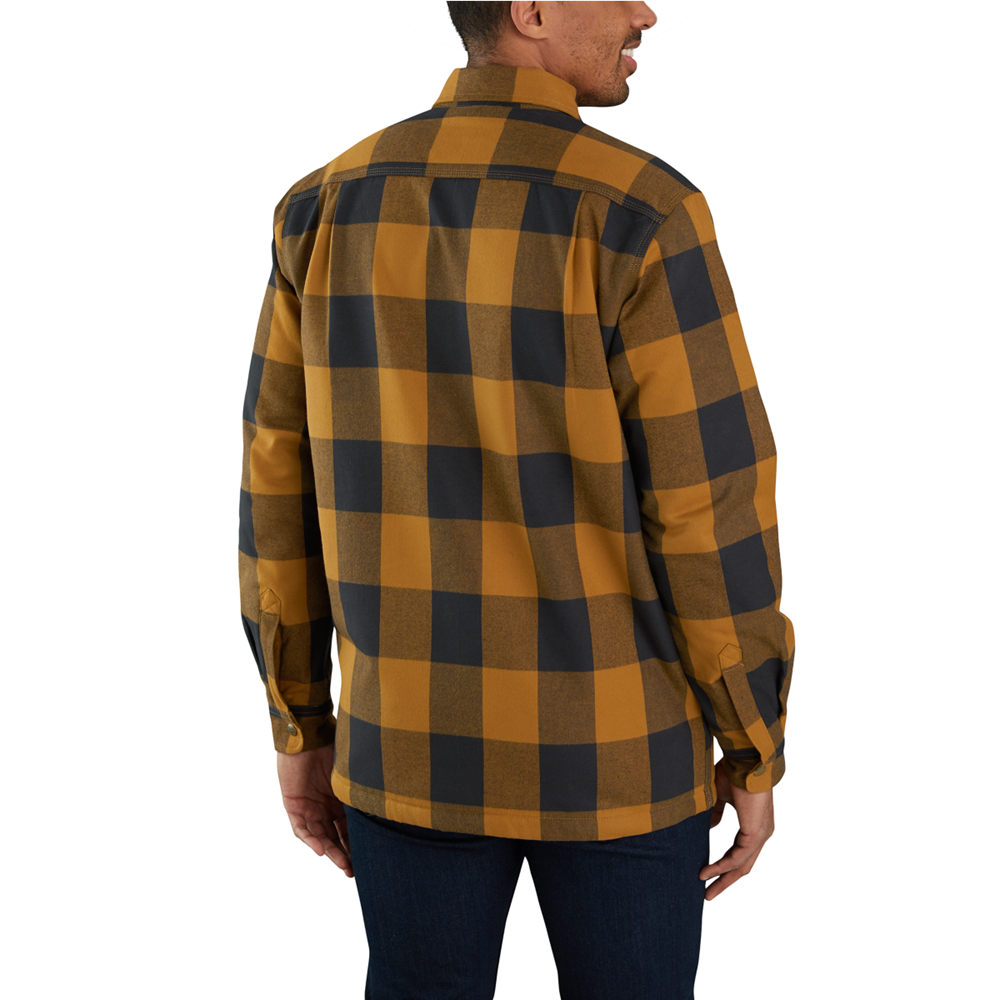 Carhartt fleece sales lined flannel shirt