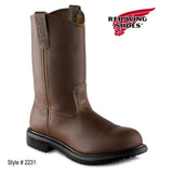 Redwing Brown 11inch Pull on