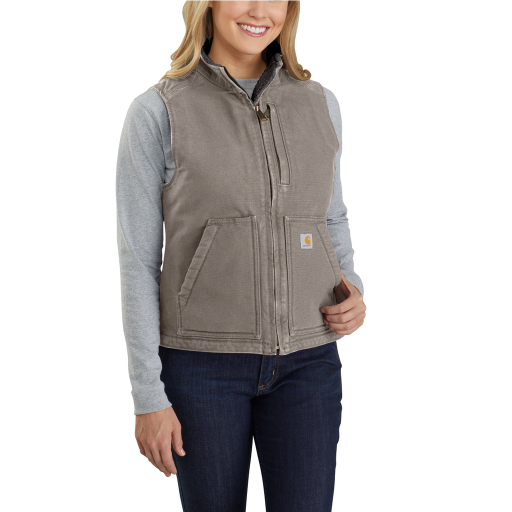 Carhartt 104224 Women's Washed Duck Sherpa lined vest