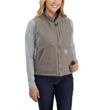 Carhartt 104224 Women's Washed Duck Sherpa lined vest