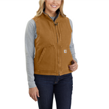 Carhartt 104224 Women's Washed Duck Sherpa lined vest