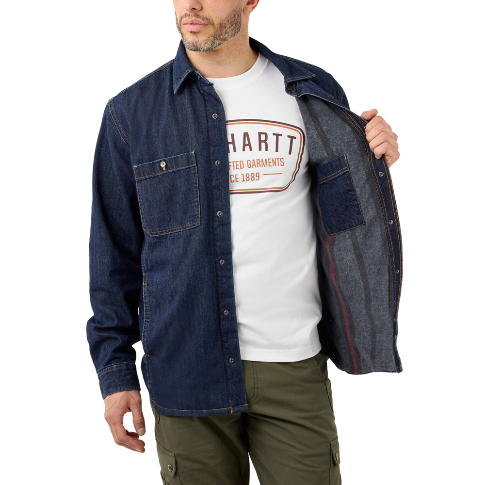 Carhartt TJ5605 Denim Fleece lined shirt-Jac