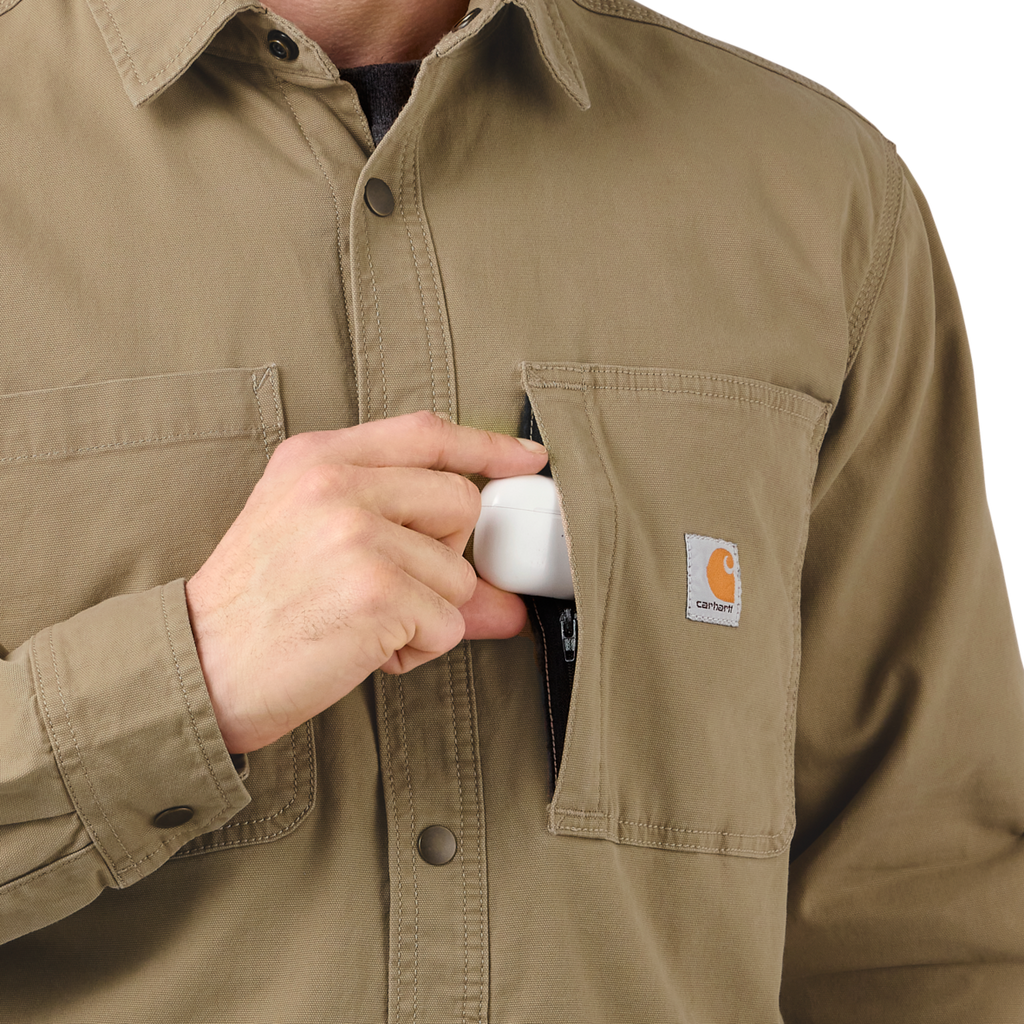 Carhartt Rugged flex Canvas-lined shirt-jac | Pioneer Outfitters