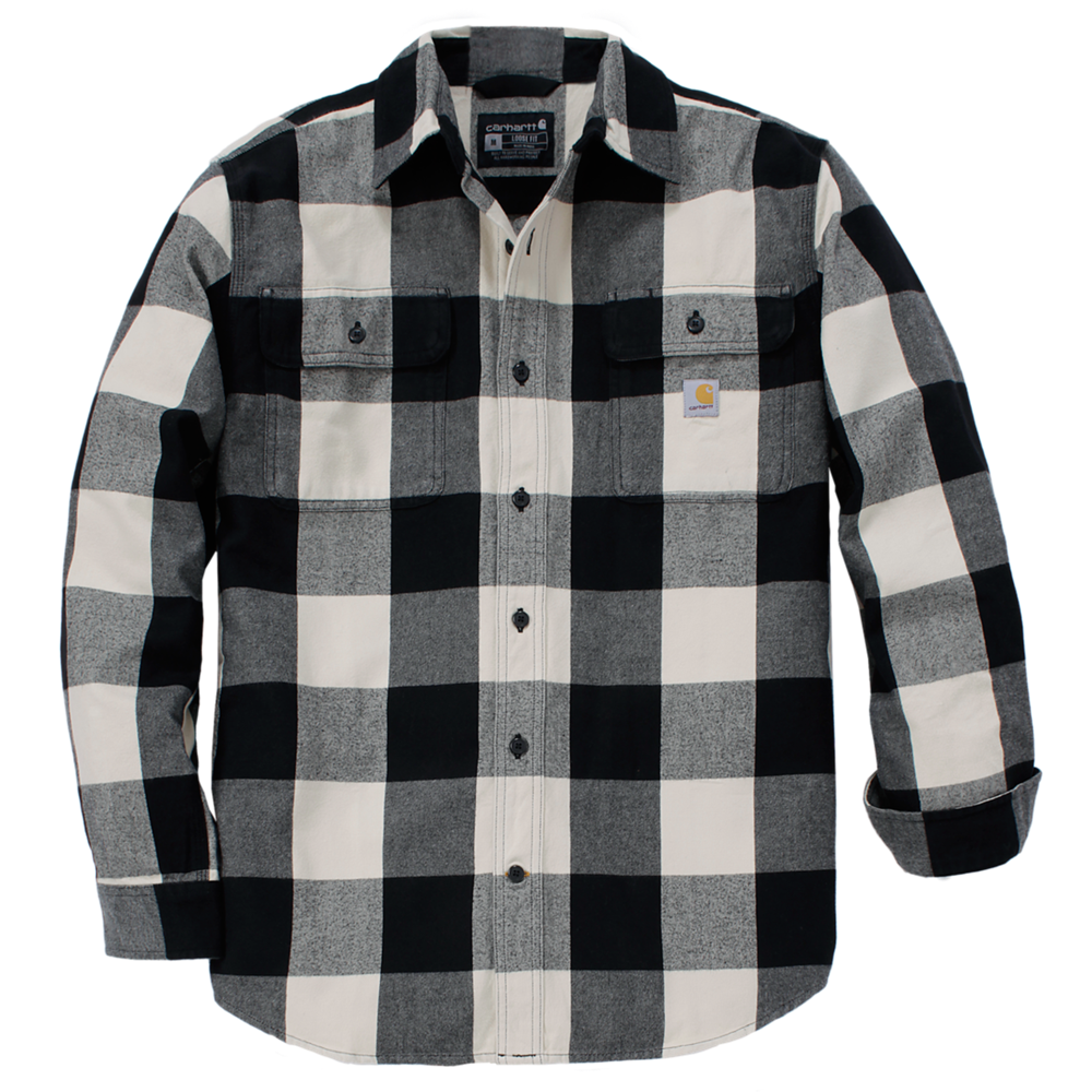 Carhartt 107013 loose fit Heavyweight plaid Shirt.