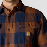 Carhartt 107013 loose fit Heavyweight plaid Shirt.