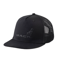 MACK Flat Brim Black On Black Trucker Cap