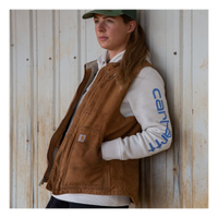 Carhartt 104224 Women's Washed Duck Sherpa lined vest