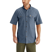 Carhartt S200 Short Sleeve Chambray Shirt Denim Blue