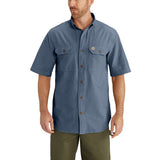 Carhartt S200 Short Sleeve Chambray Shirt Denim Blue