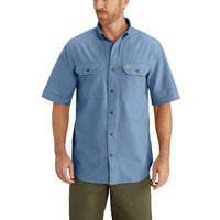 Carhartt S200 Short Sleeve Chambray Shirt Blue
